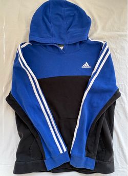 Adidas Blue/Black Colorblock Hoodie - Youth XL (18/20) - $30