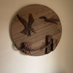 Very Unique Wood Seagull Wall Hanging Picture Large Seagulls 