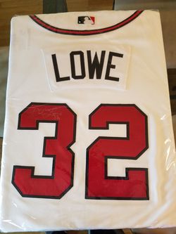 Autgraphed Atlanta Braves Derek Lowe Jersey.