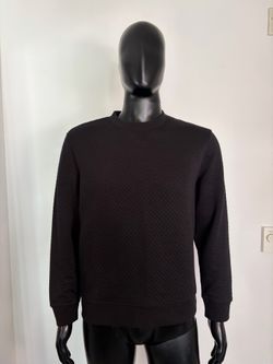 H&M Waffle Quilted Texture Crewneck (Black / Men’s Medium)