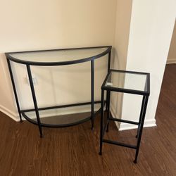 Tables (Matching metal frame glass w/ glass)