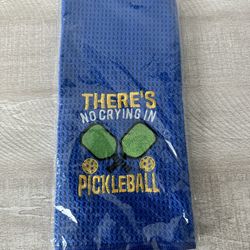 Pickleball Towel "There's No Crying In Pickleball" Towel