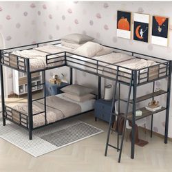 3 Way Bunk Bed With desk 