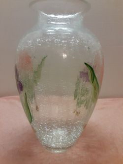 Hand Painted Glass Vase Thumbnail