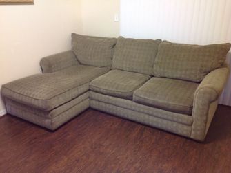 Sofa with chaise clean and comfortable