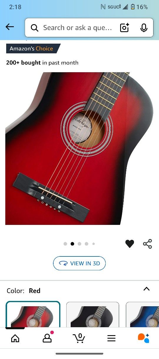 Red Accusstic Guitar