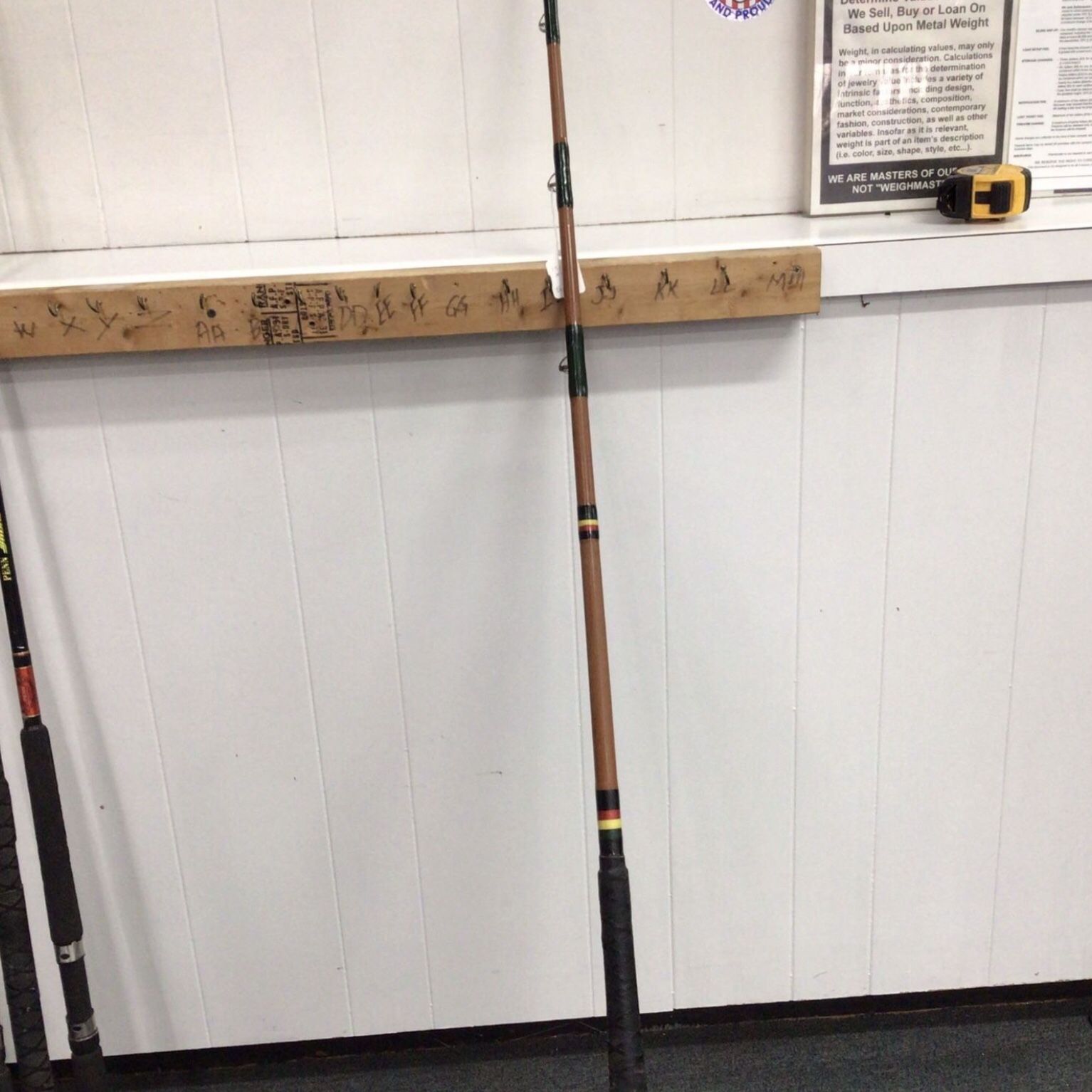 8FT Unbranded Brown and Green Fishing Rod 💵 💳 💵 Cash and Card Accepted