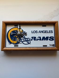 Los Angeles Rams License Plate Wall Clock