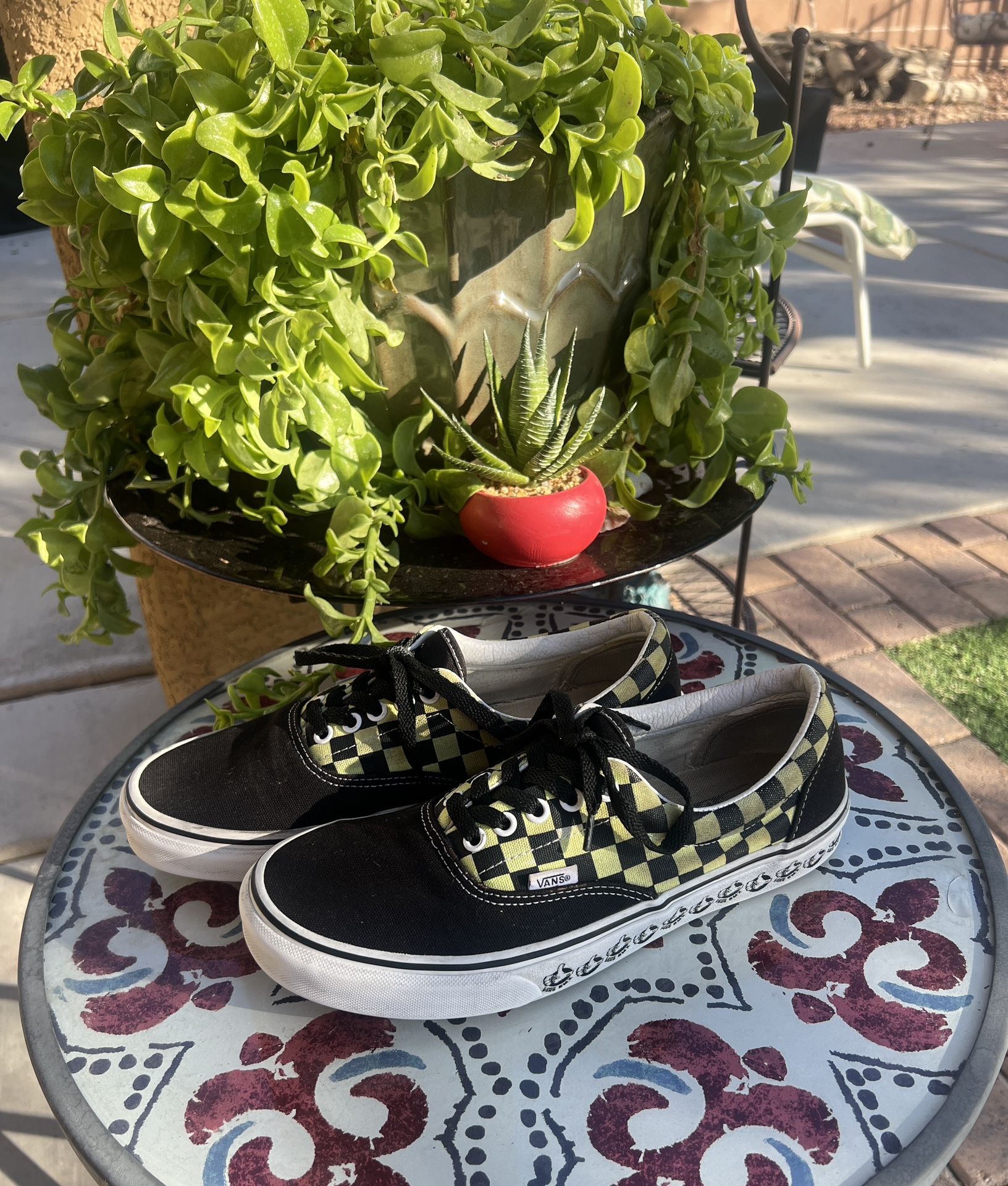 Men’s Size 9.5- Vans BMX Era Black Sharp Green-RARE