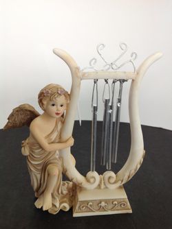 Ceramic angel cherub statue Wind Chime