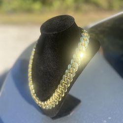 Gold Cuban Link Chain 20mm 22" 14k