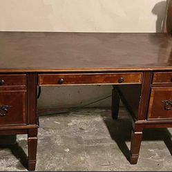 Vintage Dark Walnut Desk 