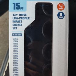 Metric Quinn 1/2" Drive Low Profile Impact Socket Set 