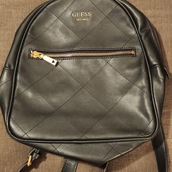 Guess Black Leather Backpack