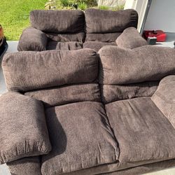 Two Loveseat Couches 