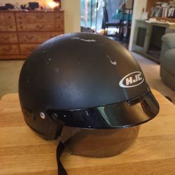 HJC DOT IS-2 Half Helmet With Retractable Tinted Visor 