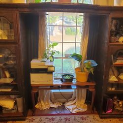 Antique Tall Hardwood Entertainment Center