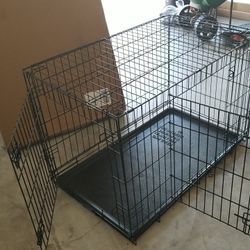 Double Door 36 In Dog Crate For Dog Up To 70 Lbs