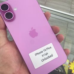 Pink iPhone 16 & 16 Plus Unlocked. Cash Or $50 Down W Approval 