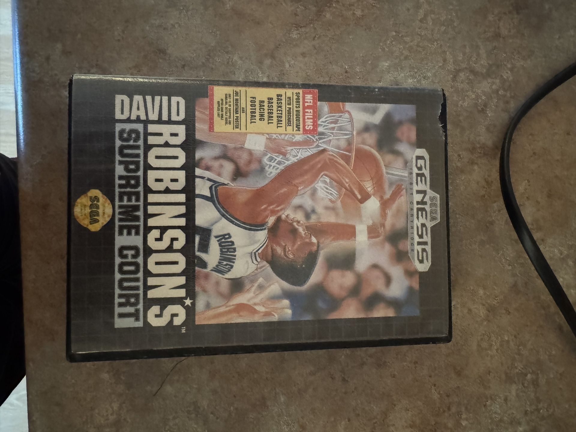 DAVID ROBINSON’S SUPREME COURT SEGA GENESIS UNTESTED CARTRIDGE