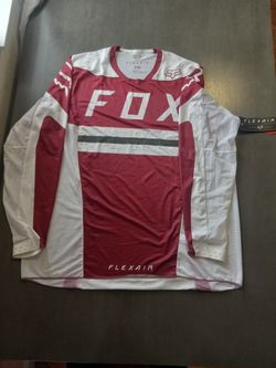 Fox Racing Mens Flexair Long Sleeve Motorcross Shirt Maroon/White NWT