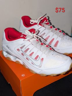 Nike Reax Running Sneakers White Red Size 13