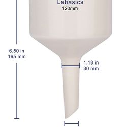 Labasics Porcelain Buchner Funnel 120 mm, Porcelain Buchner Filter Funnel OD 12 cm ID 10.8 cm for Laboratory