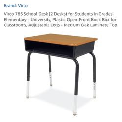 VIRCO M-785 Desk. 2 Pack. For Schools. Open Front.