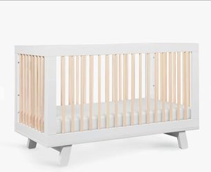 Babyletto Modern White and Natural Wood Baby Crib