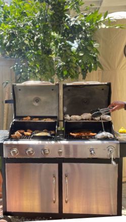 Stainless Steel Outdoor Gas Charcoal Combo Grill