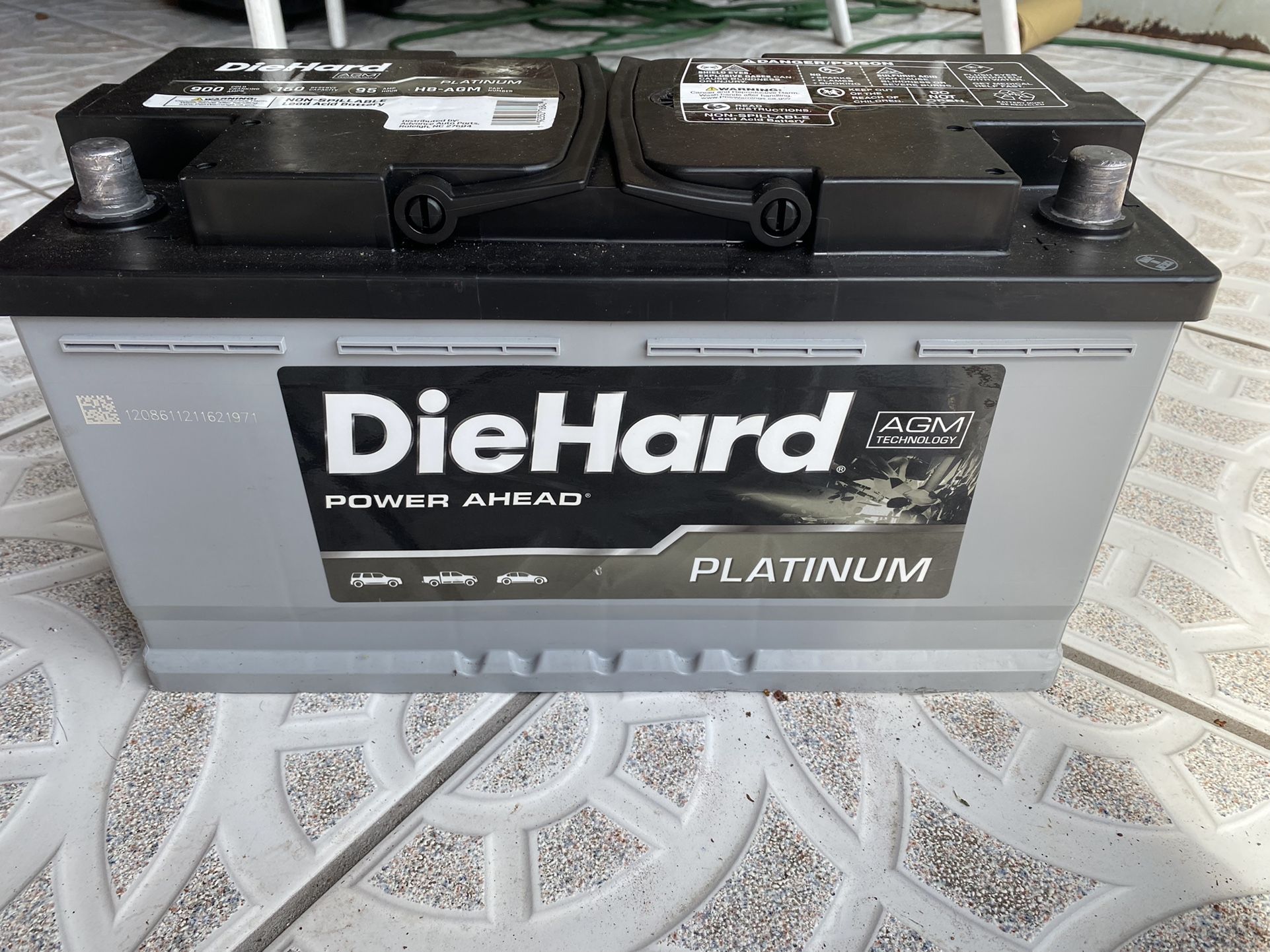 DieHard Platinum AGM Battery Size H8, 900 CCA