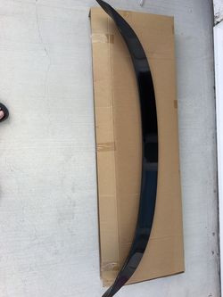 Universal 55” Rear Trunk Spoiler – Black/Gray Carbon Fiber Style