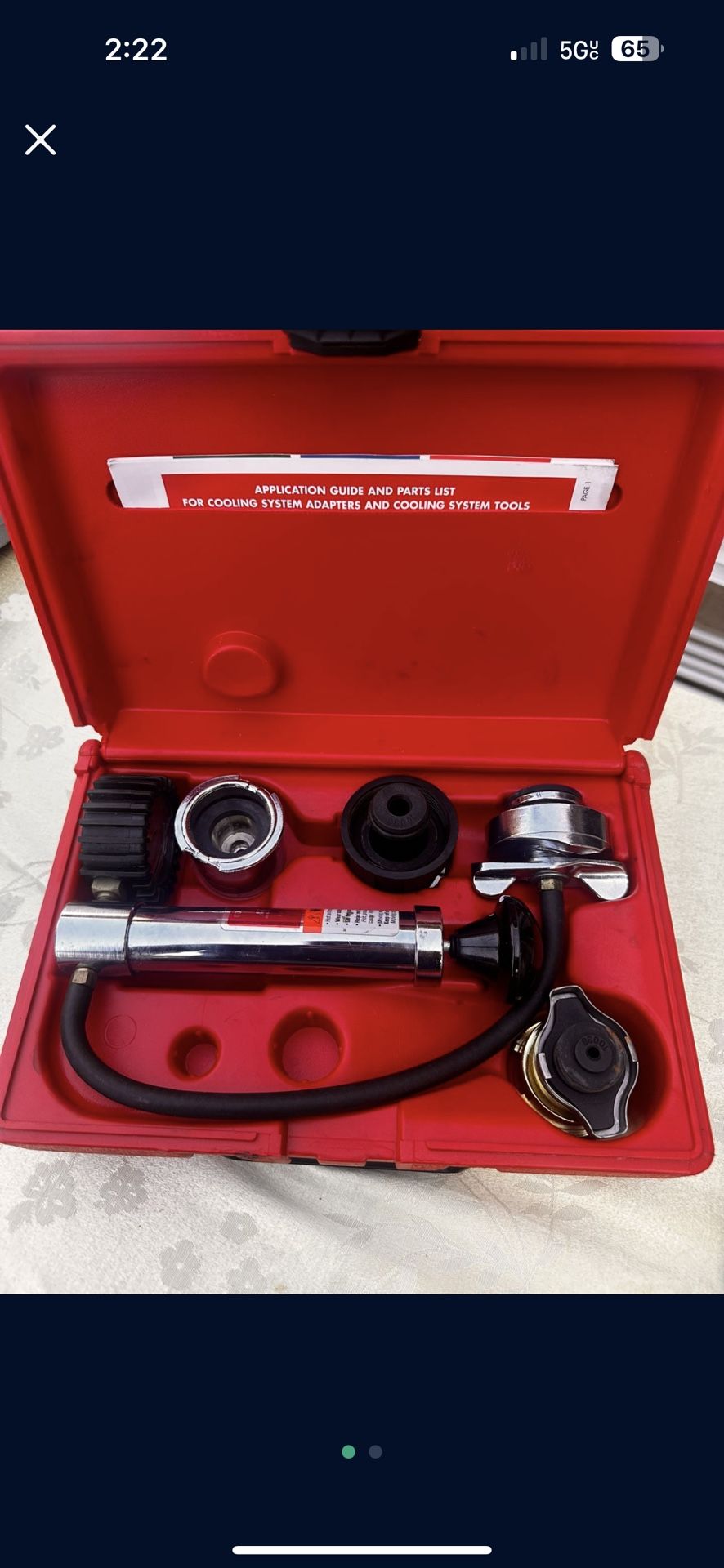 Snap On Cooling System Tester used in great shape.