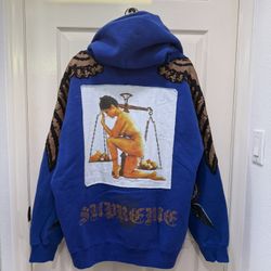Wings Zip Up Hooded Sweatshirt Style: Royal. XL