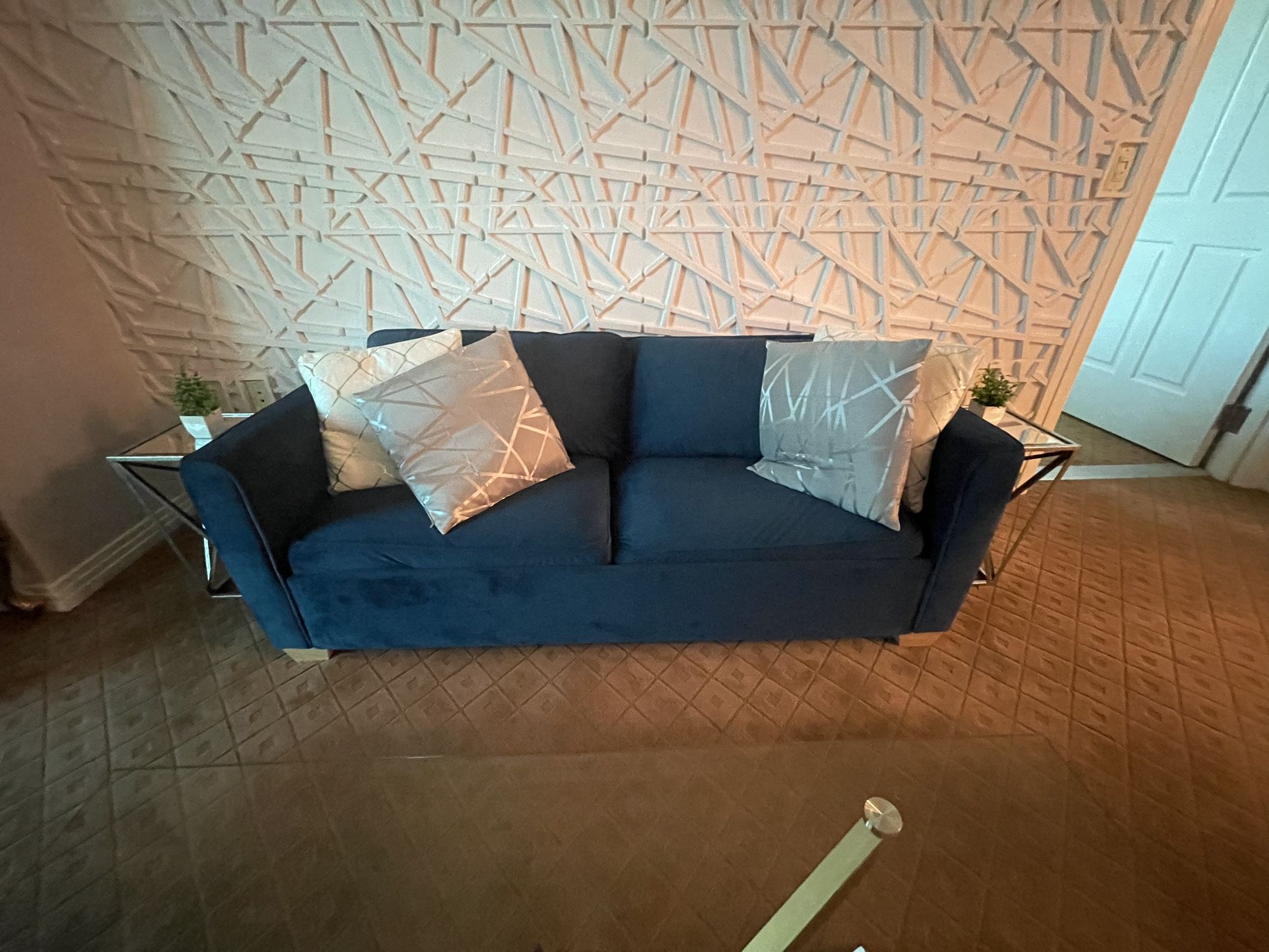 Navy Blue Sleeper Sofa
