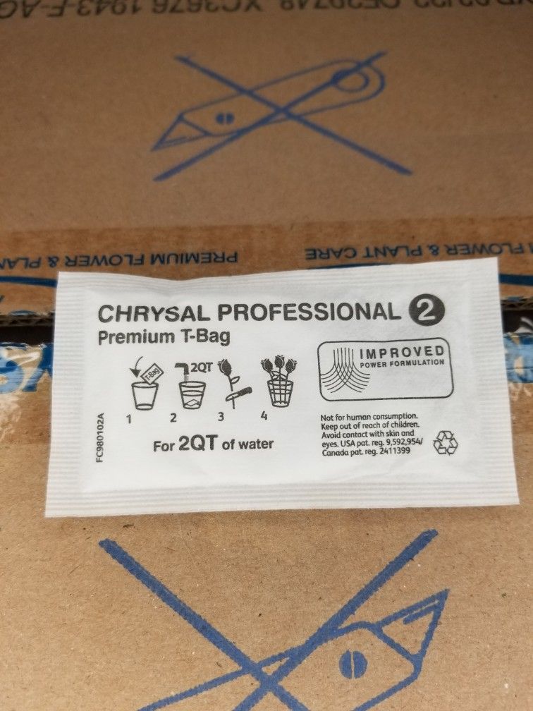 Lot of 520 Chrystal Professional Premium T-Bag Flower Vase Food/Preservative