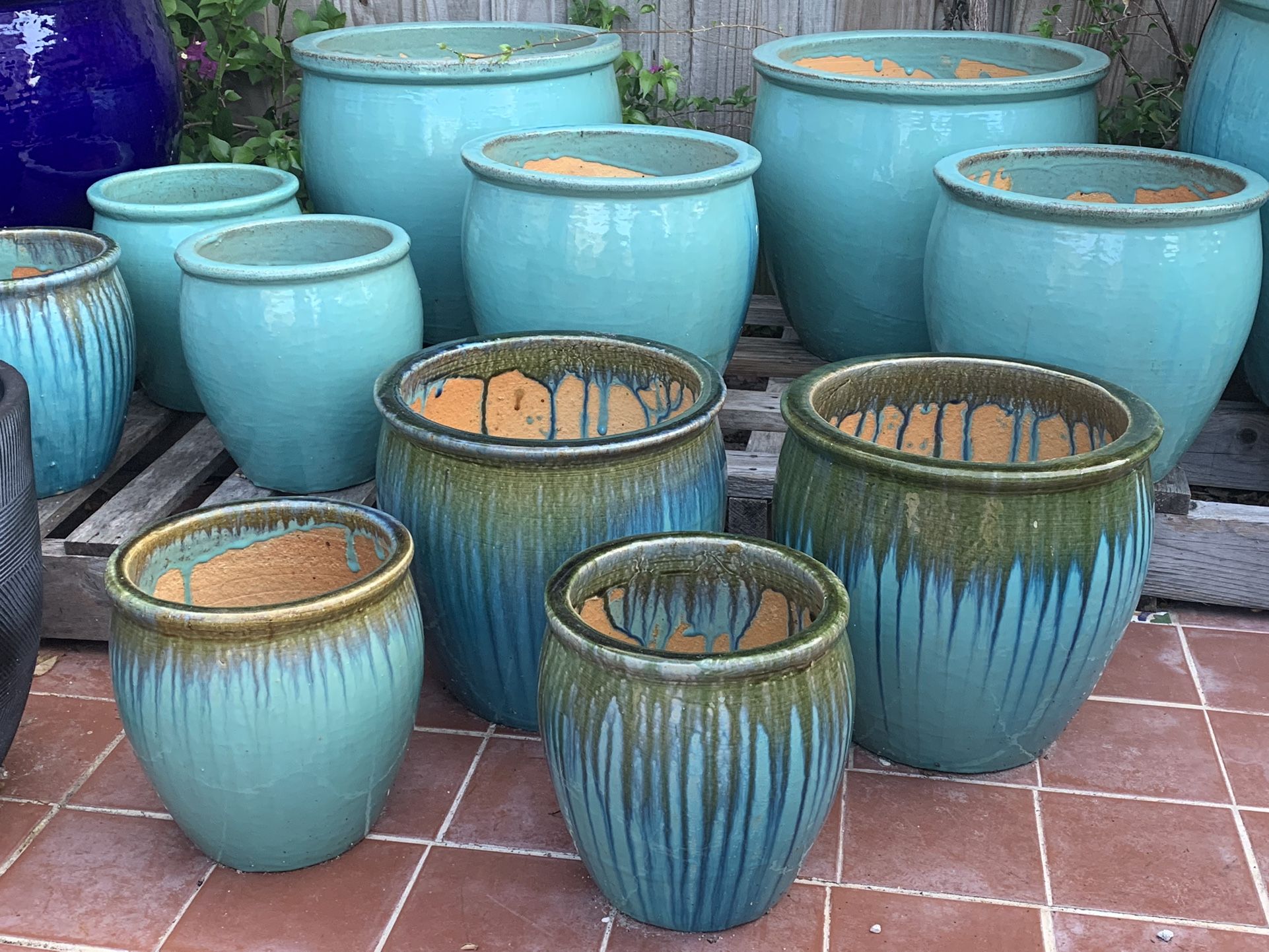 Glazed Flower Pots