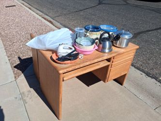 FREE… Oak computer Desk and Household Items