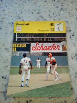 Vintage 1978 sportscaster baseball/ rundown/ Bert campaneris/ Olympic collector card # 39-02