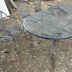 Used Outside Table With Only Three Chairs