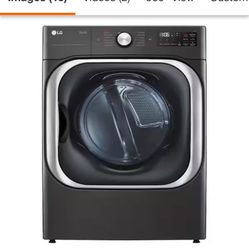 9.0 Cu Ft Vented Smart Stackable Electric Dryer In Black Steel W/ Turbo Steam And Sensor Dry Technology 