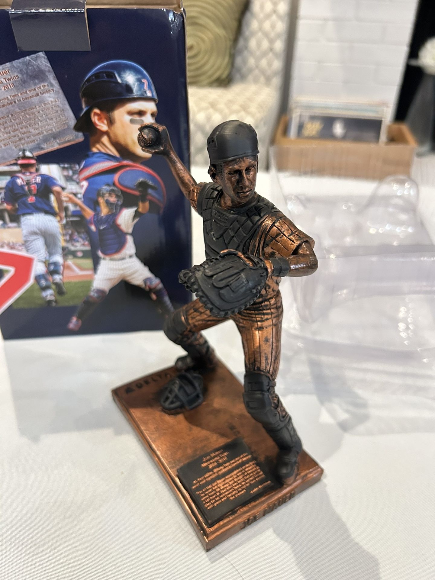 Joe Mauer replica statue HOF Minnesota Twins