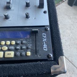 Dj Cart With Mixing Board Equalizer And 2 7  Handel Controllers 