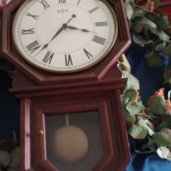 Big Wall Clock Hangs On Wall