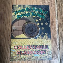 ARRIBAS BROTHERS DISNEY FROM THE VAULT OF SCROOGE MCDUCK COLLECTABLE GLASS COIN
