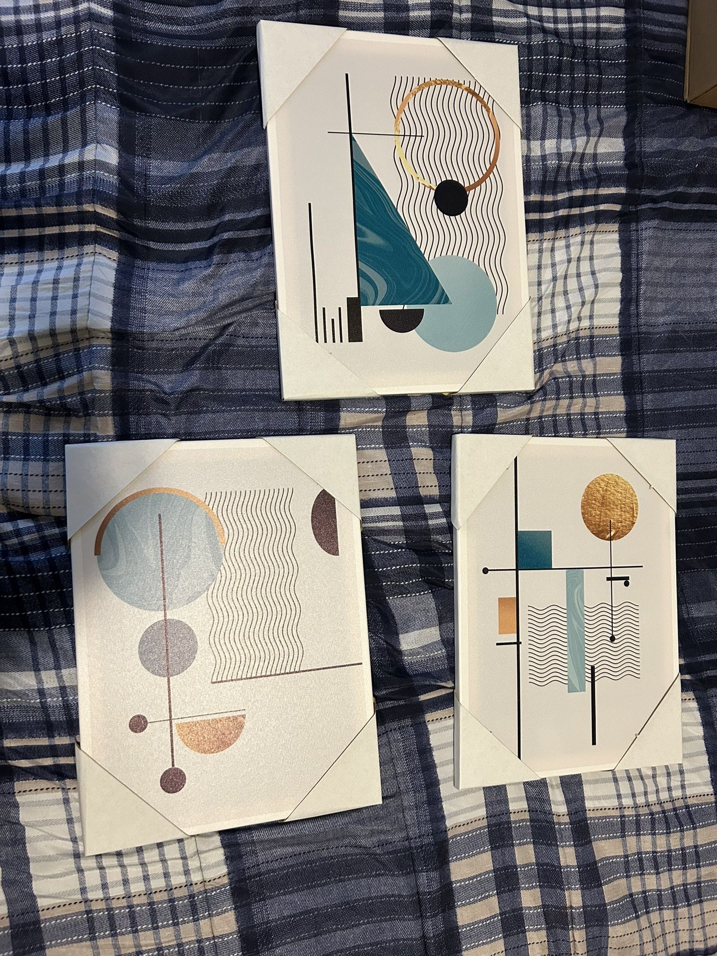 Set of 3 Modern Abstract Art Prints - New