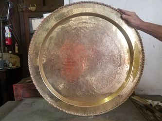 Solid brass finish tray like brand new 3'×3'