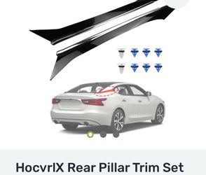 HocvrIX Rear Pillar Trim Set for Nissan Maxima: 2016, 2017, 2018, 2019, 2020, and 2021 model years.