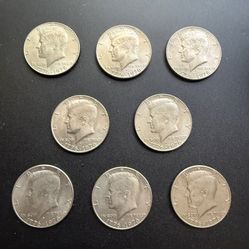 8 Kennedy Half Dollar Bicentennial Coins 