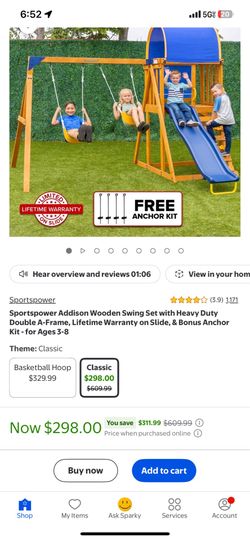 WOODEN SWING SET